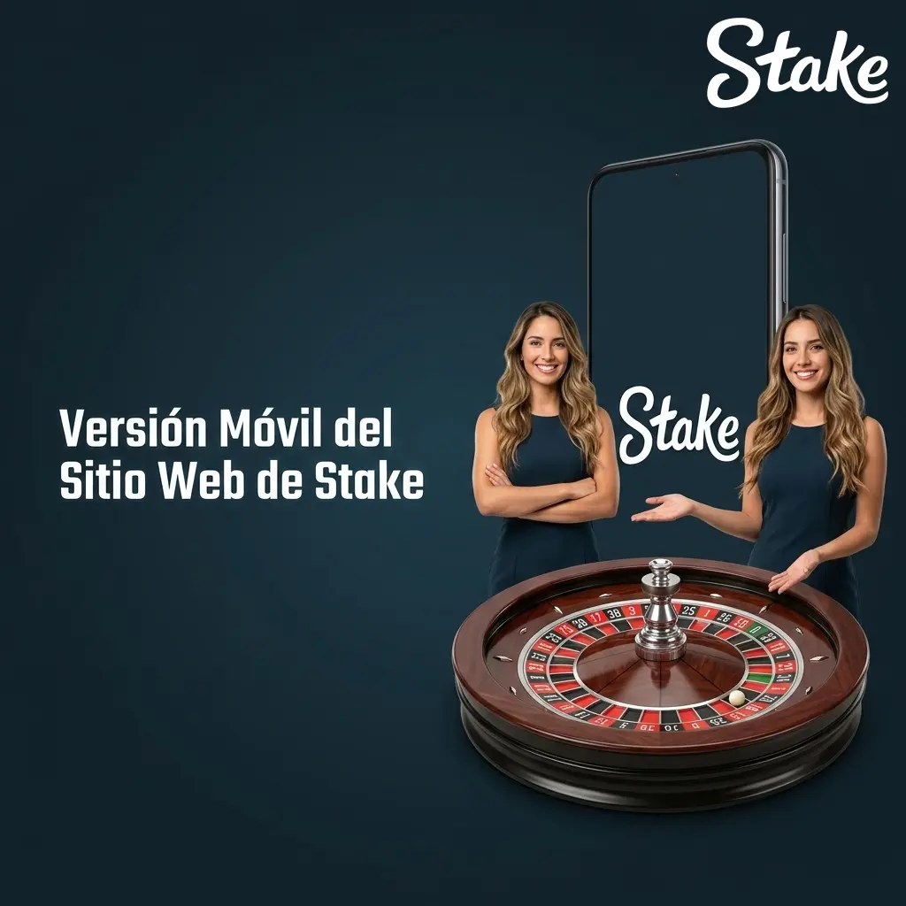Captura de pantalla de la versión móvil del sitio web de Stake, mostrando su interfaz optimizada para dispositivos móviles