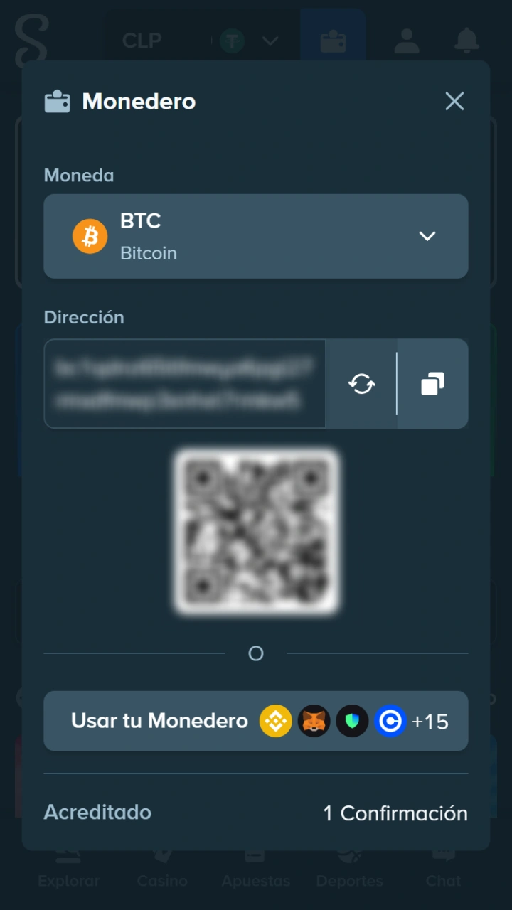 Deposita criptomonedas de forma rápida y segura en tu monedero Stake.